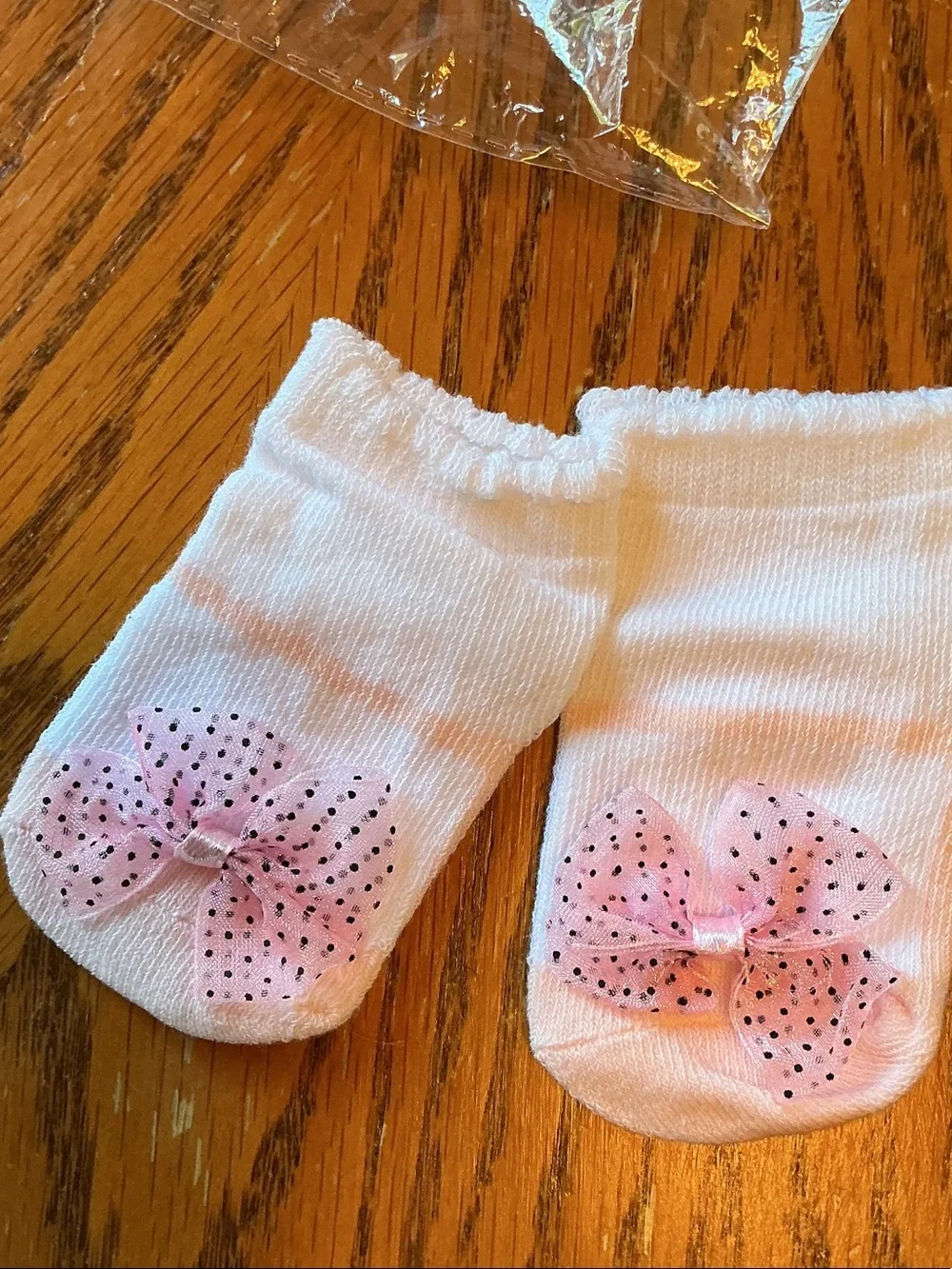Baby Girls Pink and White Bow Sock Pack - 5 Pairs size 0-6 months